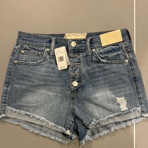 Altar'd State Blue Denim Shorts